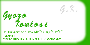 gyozo komlosi business card